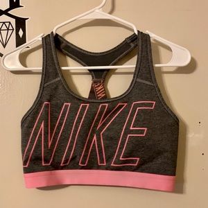 Nike Sports Bra Size Medium Pink and Gray